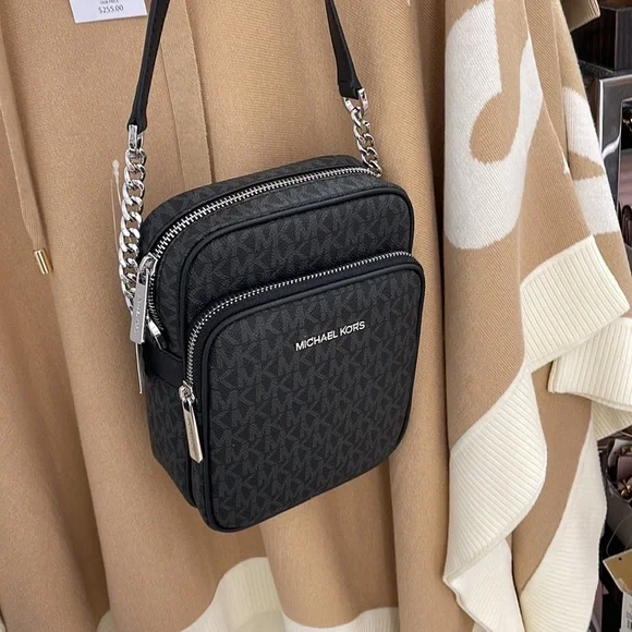 Michael Kors Jet Set Flight Crossbody Black NS - Picture 11 of 16